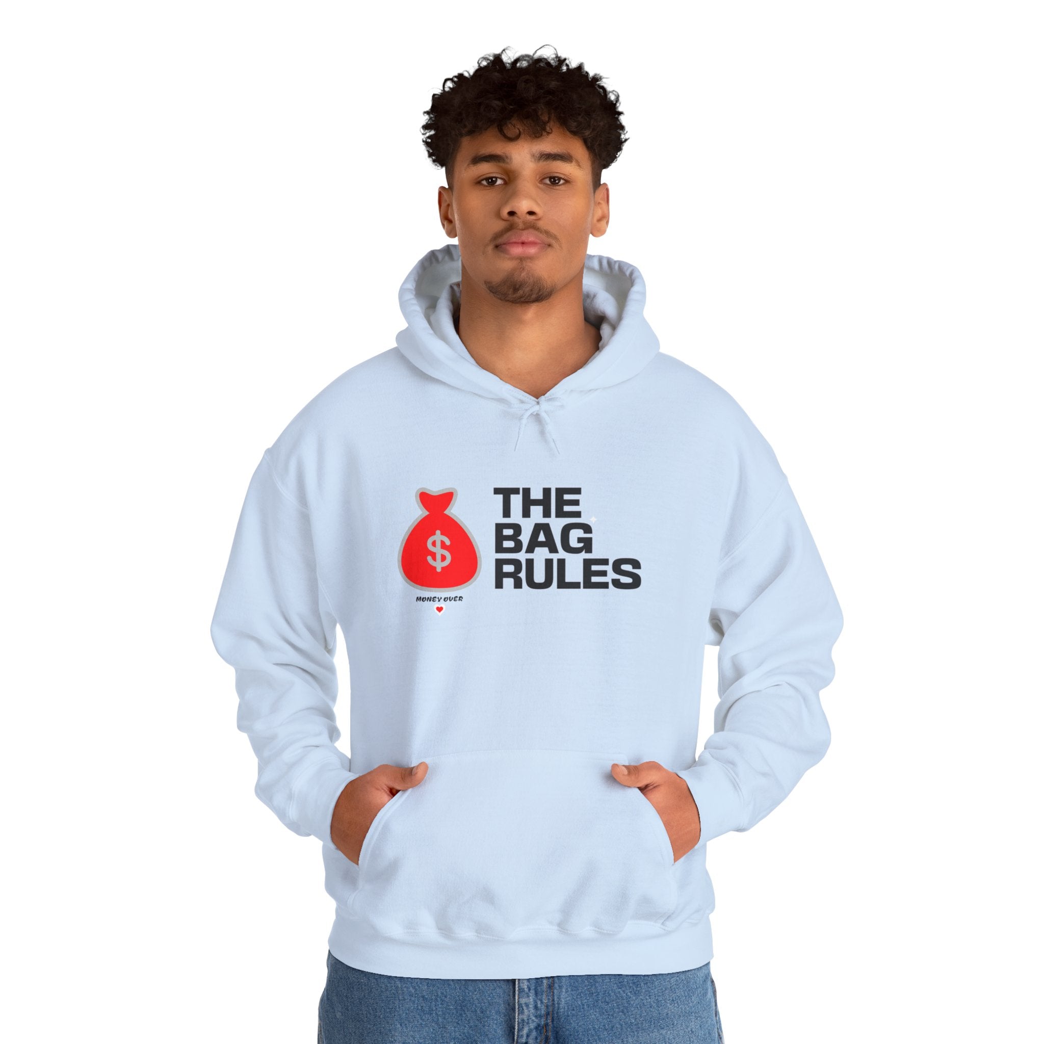 Hoodie - The Bag Rules | Motivational Streetwear & Hustle Mindset Clothing for Entrepreneurs