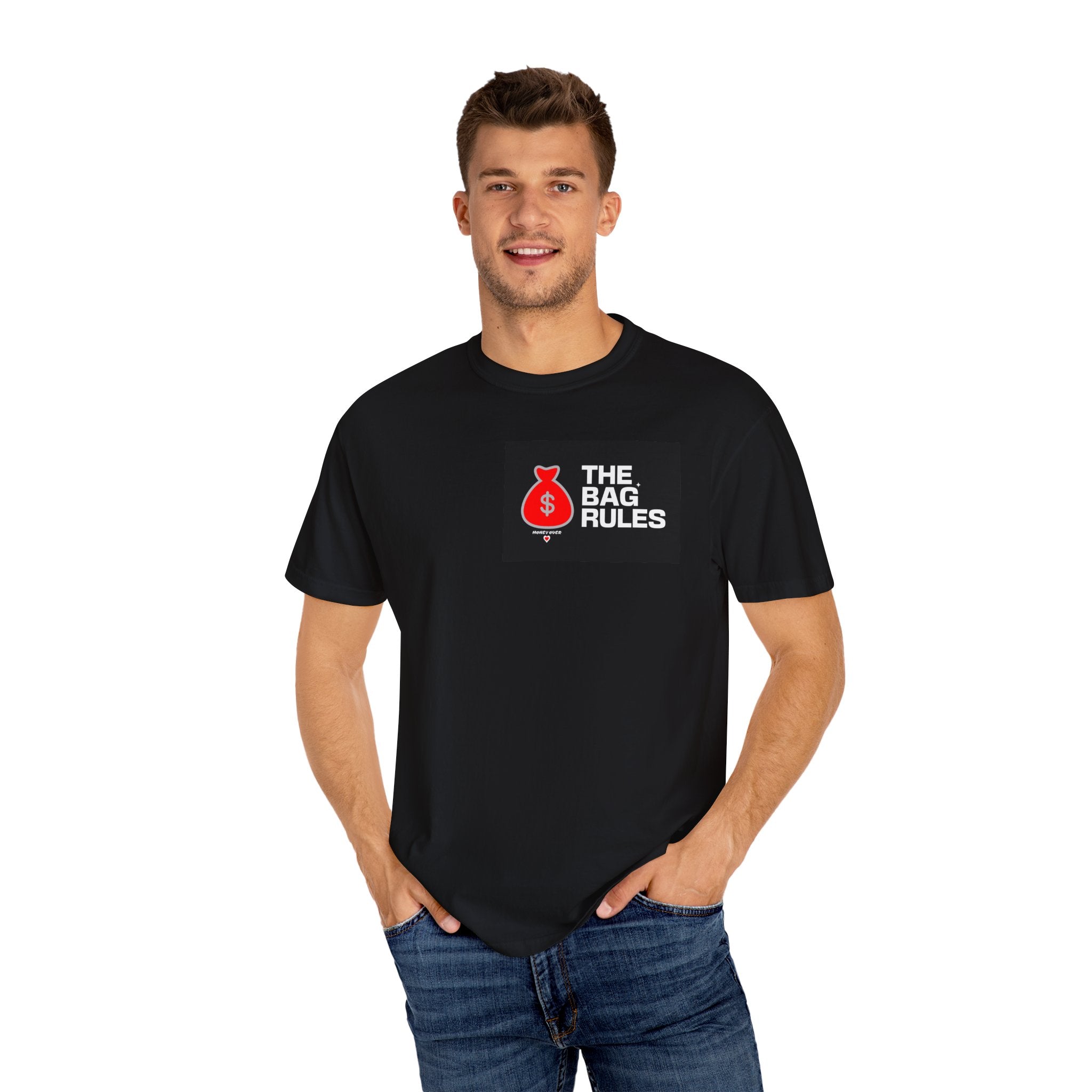 Casual Graphic T-Shirt: The Bag Rules, Gift for Money Lovers, Trendy Outfit, Everyday Tee, Statement Wear