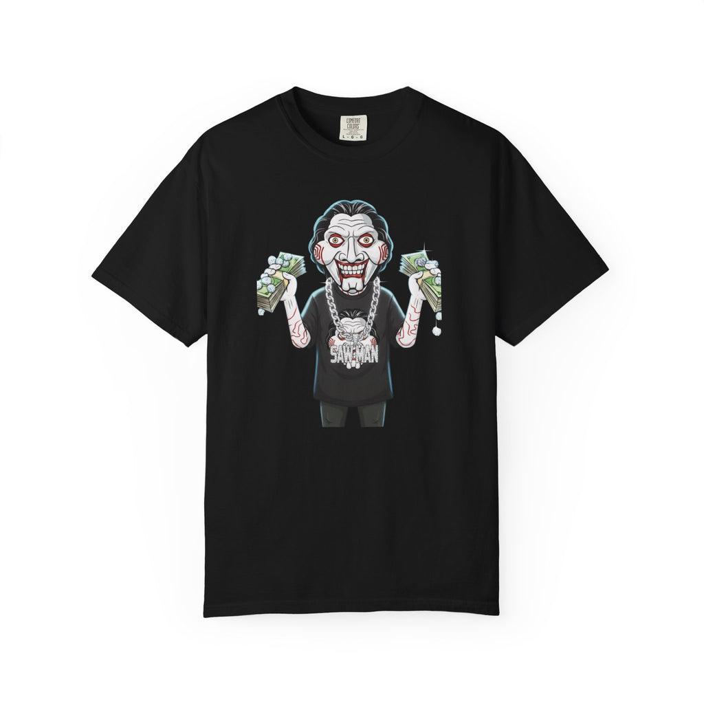 Halloween Jigsaw Unisex T-shirt with Scary Hip Hop Grillz Diamonds Money Design