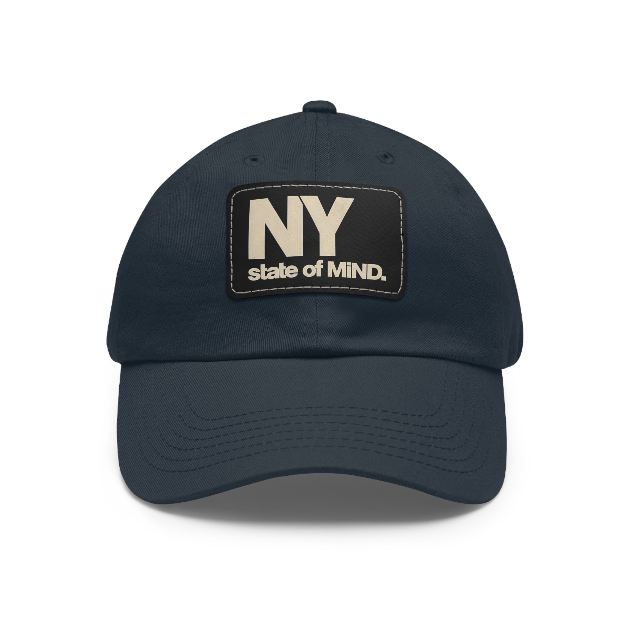 NY State of Mind Leather Patch Dad Hat — Vintage City Baseball Cap