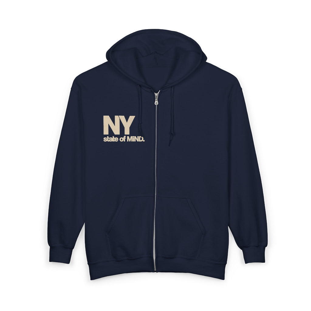 NY State of MiND Hoodie — Oversized Streetwear Zip-Up for Creators