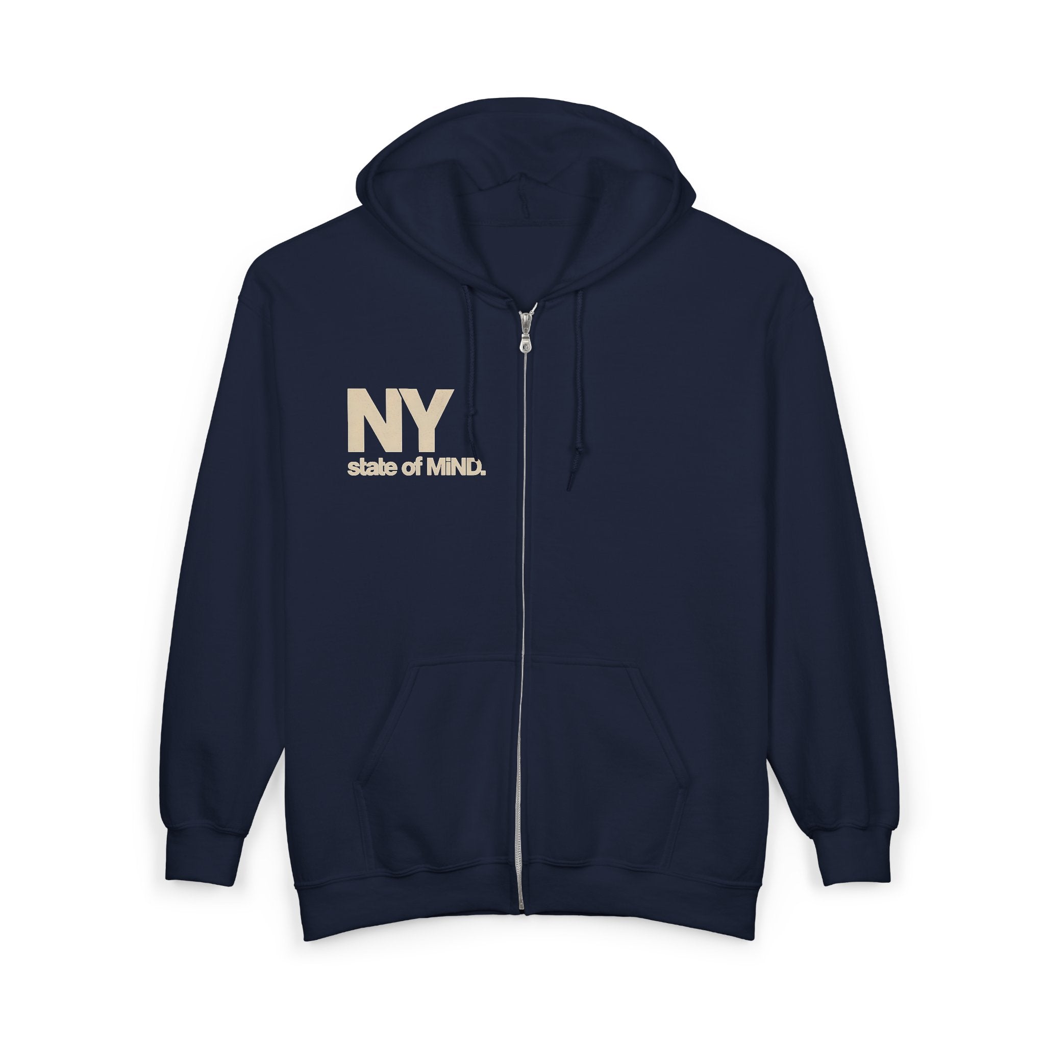NY State of MiND Hoodie — Oversized Streetwear Zip-Up for Creators