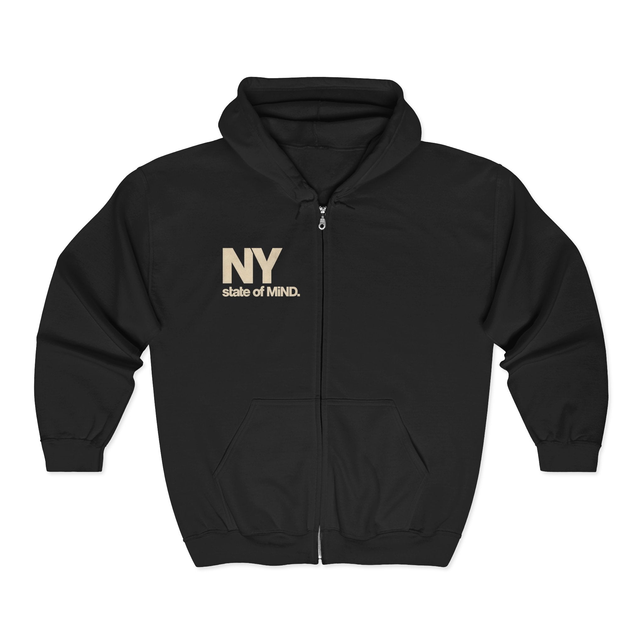 NY State of MiND Hoodie — Oversized Streetwear Zip-Up for Creators