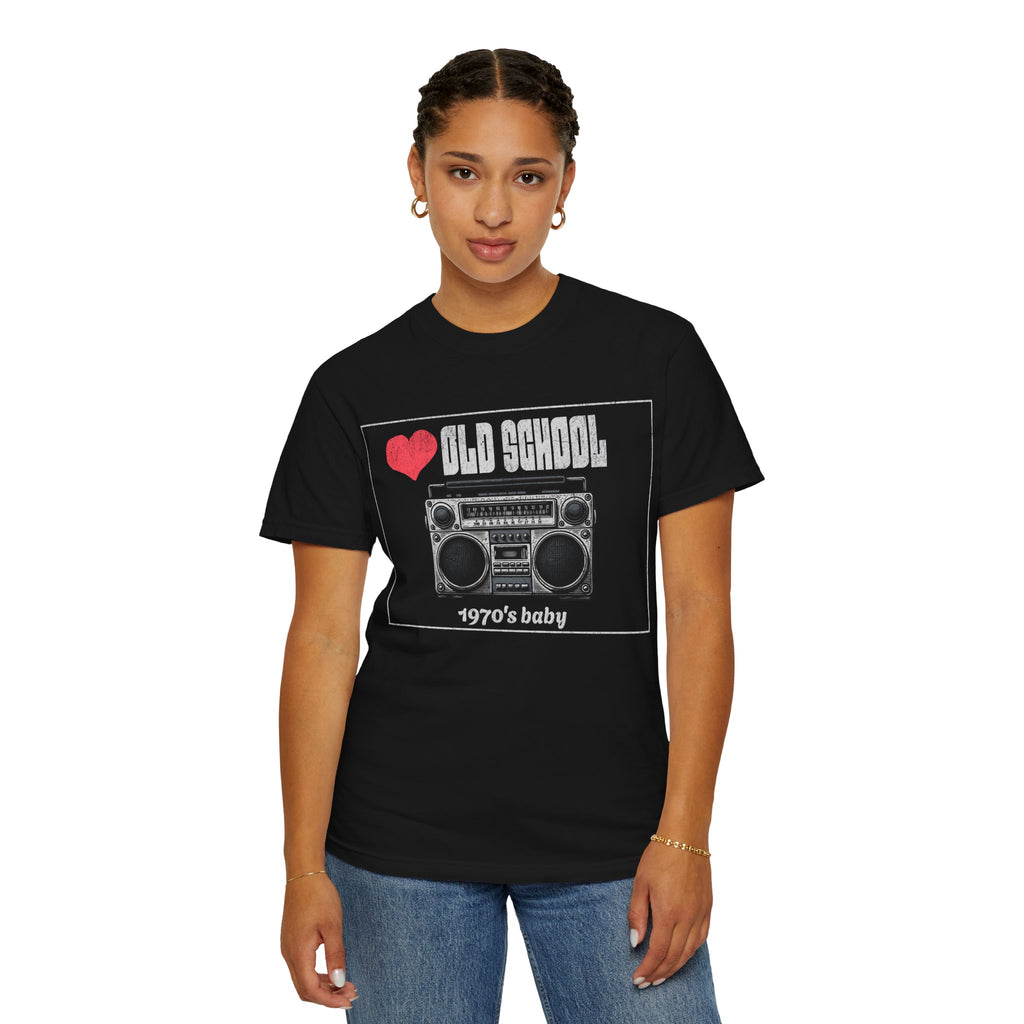 Vintage Old School Tee - Retro 1970s Baby Shirt, Unisex Graphic Tee, Music Lover Gift, Nostalgic Apparel, Perfect for Birthdays