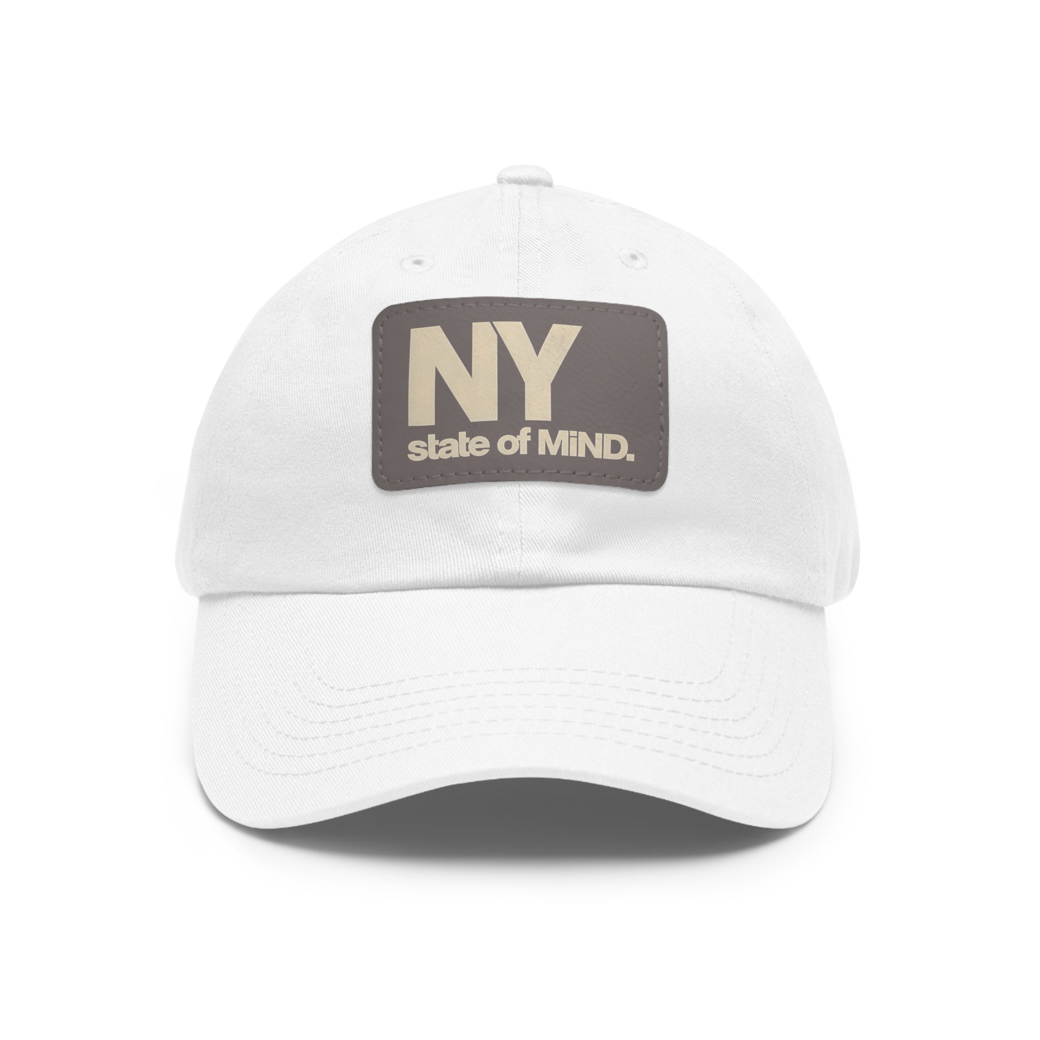 NY State of Mind Leather Patch Dad Hat — Vintage City Baseball Cap
