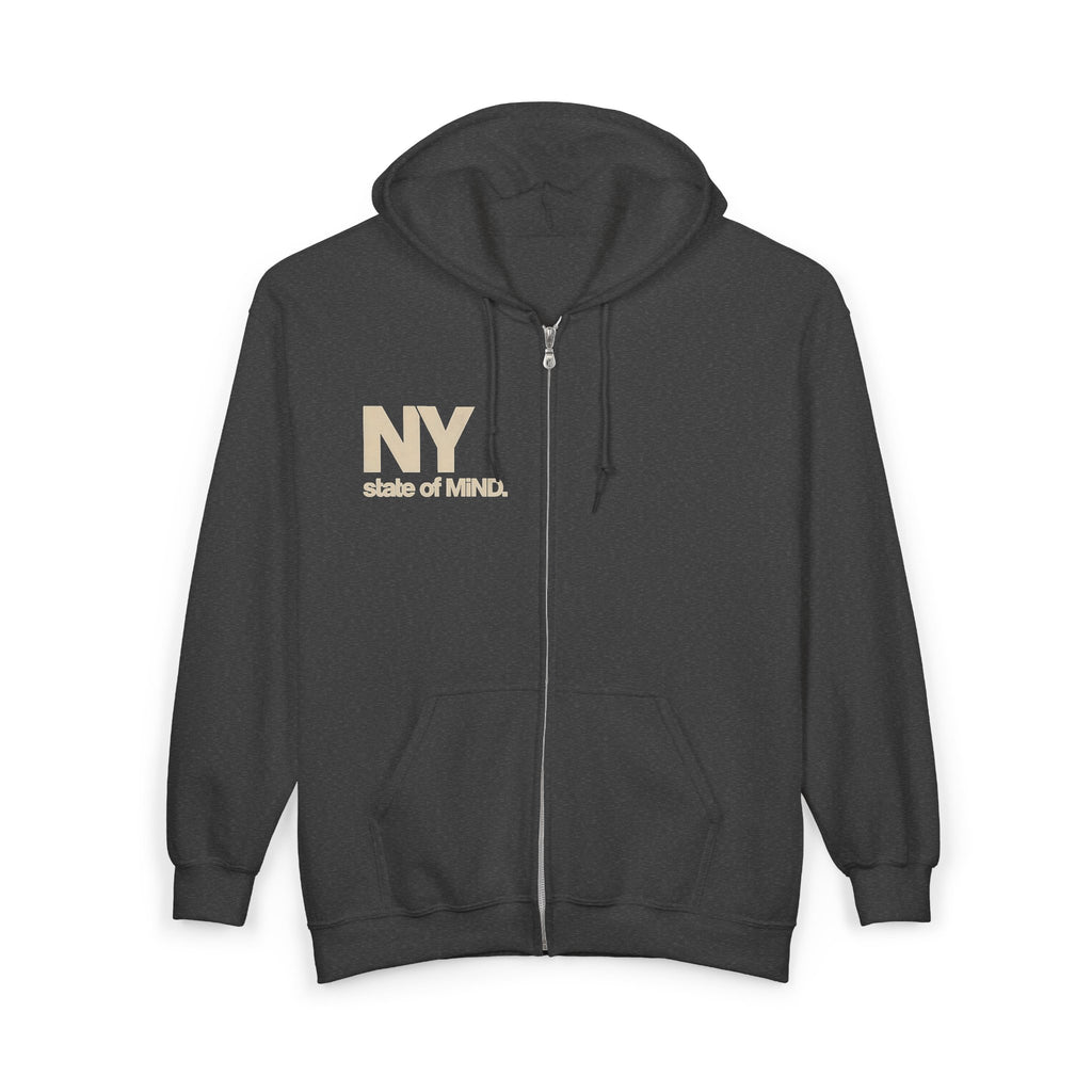 NY State of MiND Hoodie — Oversized Streetwear Zip-Up for Creators