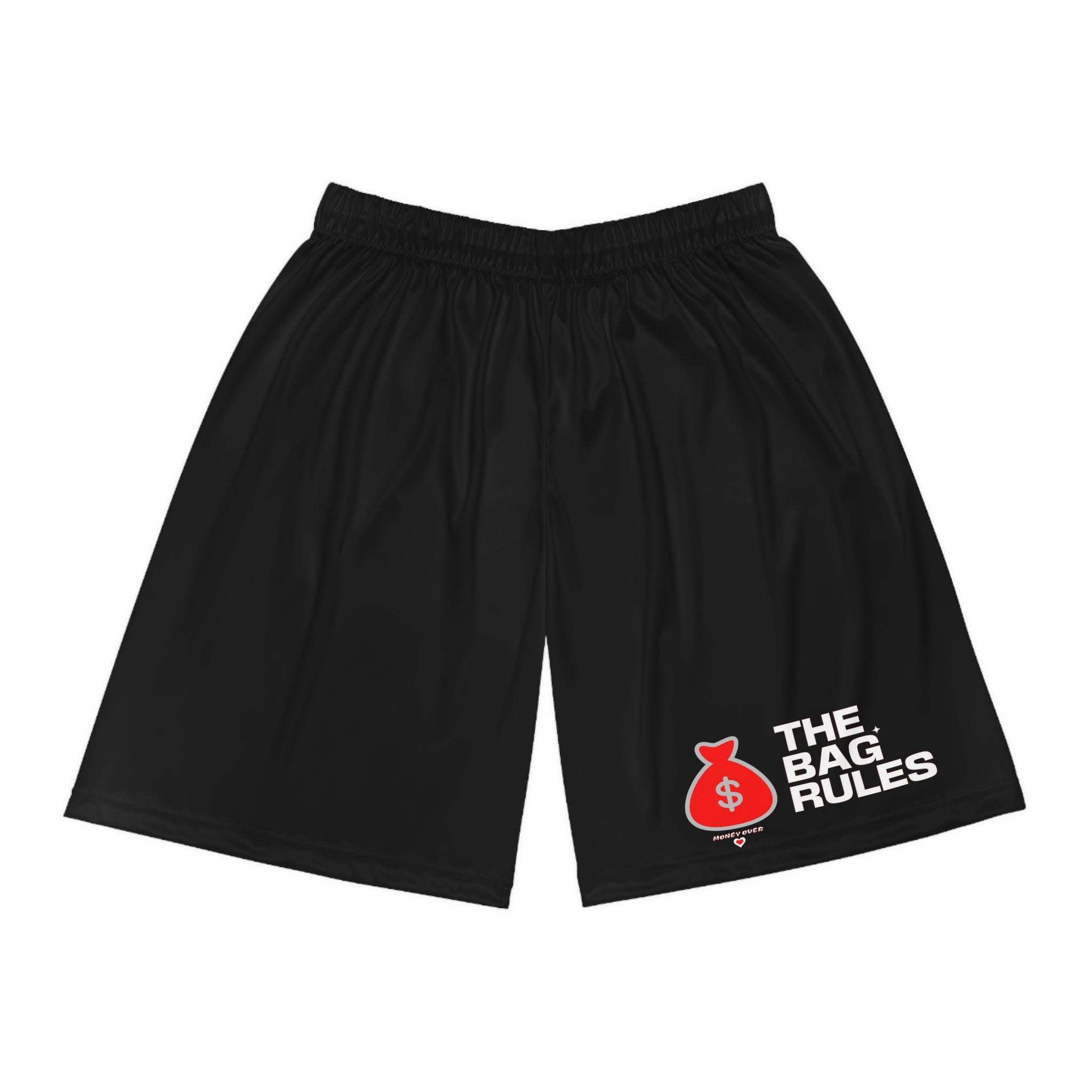 Basketball Shorts - The Bag Rules Design, Athletic Wear for Sports Enthusiasts, Casual Summer Outfits, Gifts for Players