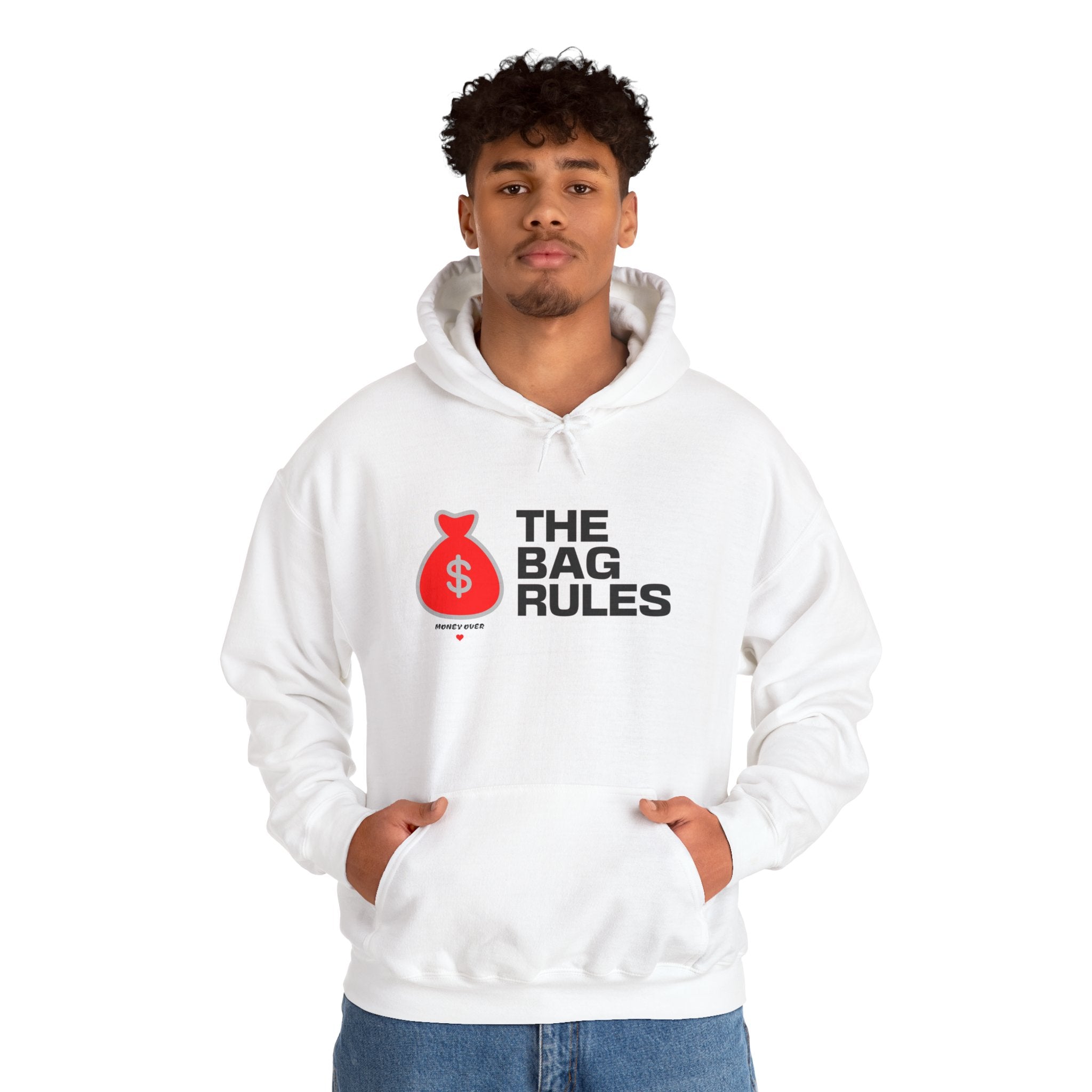 Hoodie - The Bag Rules | Motivational Streetwear & Hustle Mindset Clothing for Entrepreneurs