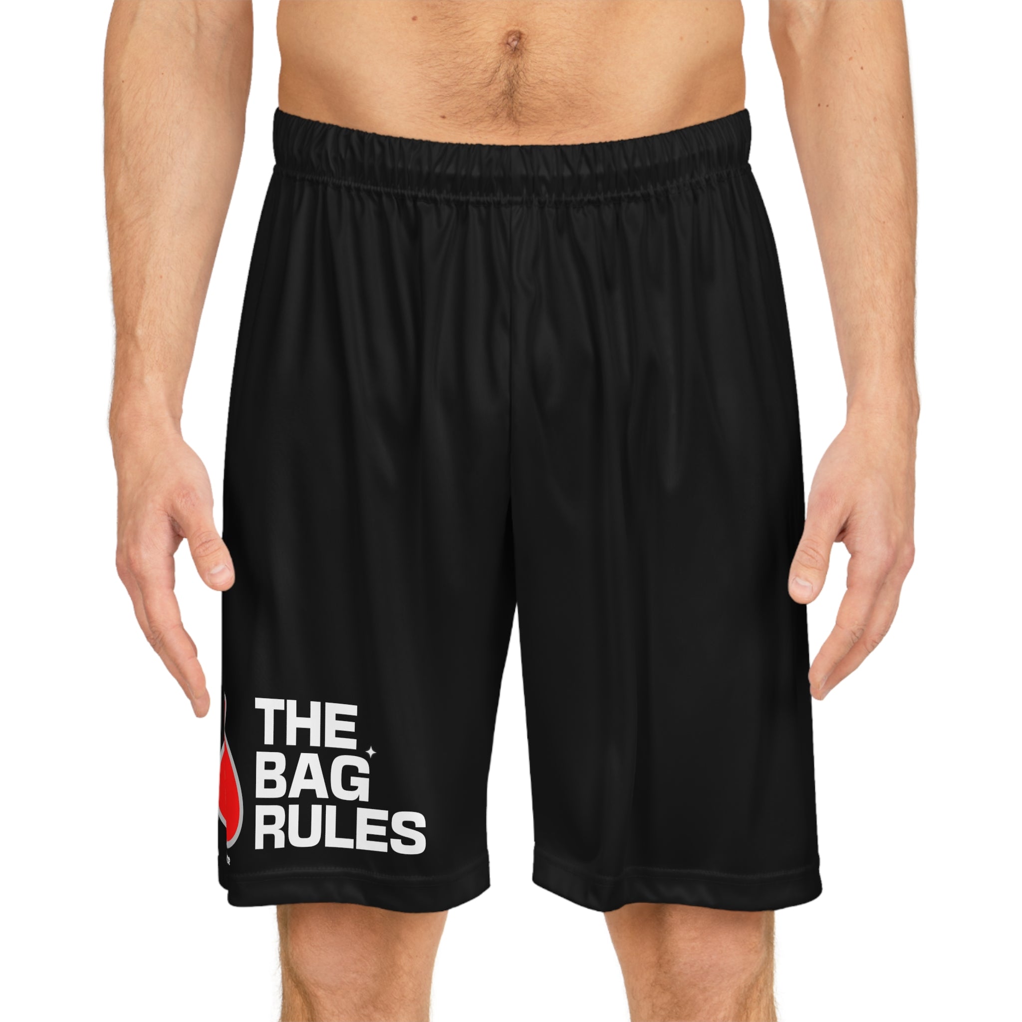 Basketball Shorts - The Bag Rules Design, Athletic Wear for Sports Enthusiasts, Casual Summer Outfits, Gifts for Players