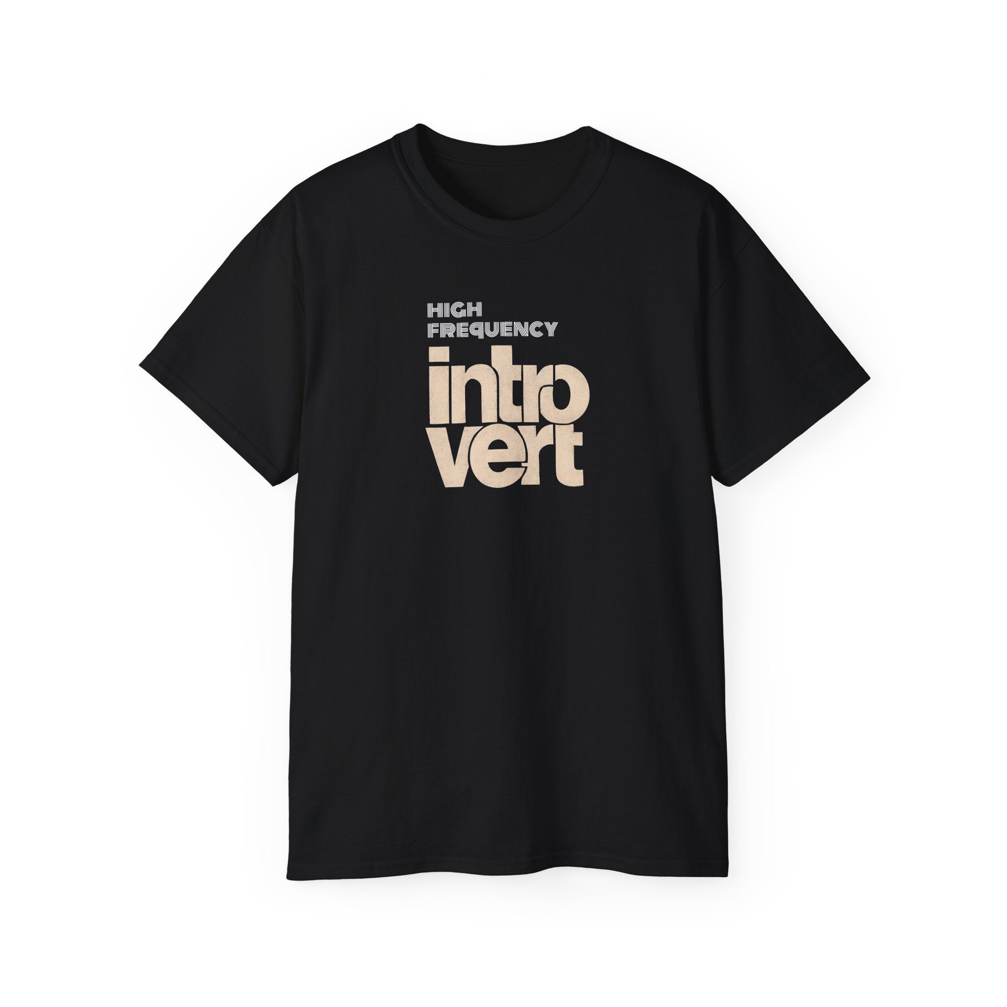 "High Frequency Introvert" Cozy Cotton Tee —  Graphic T-Shirt