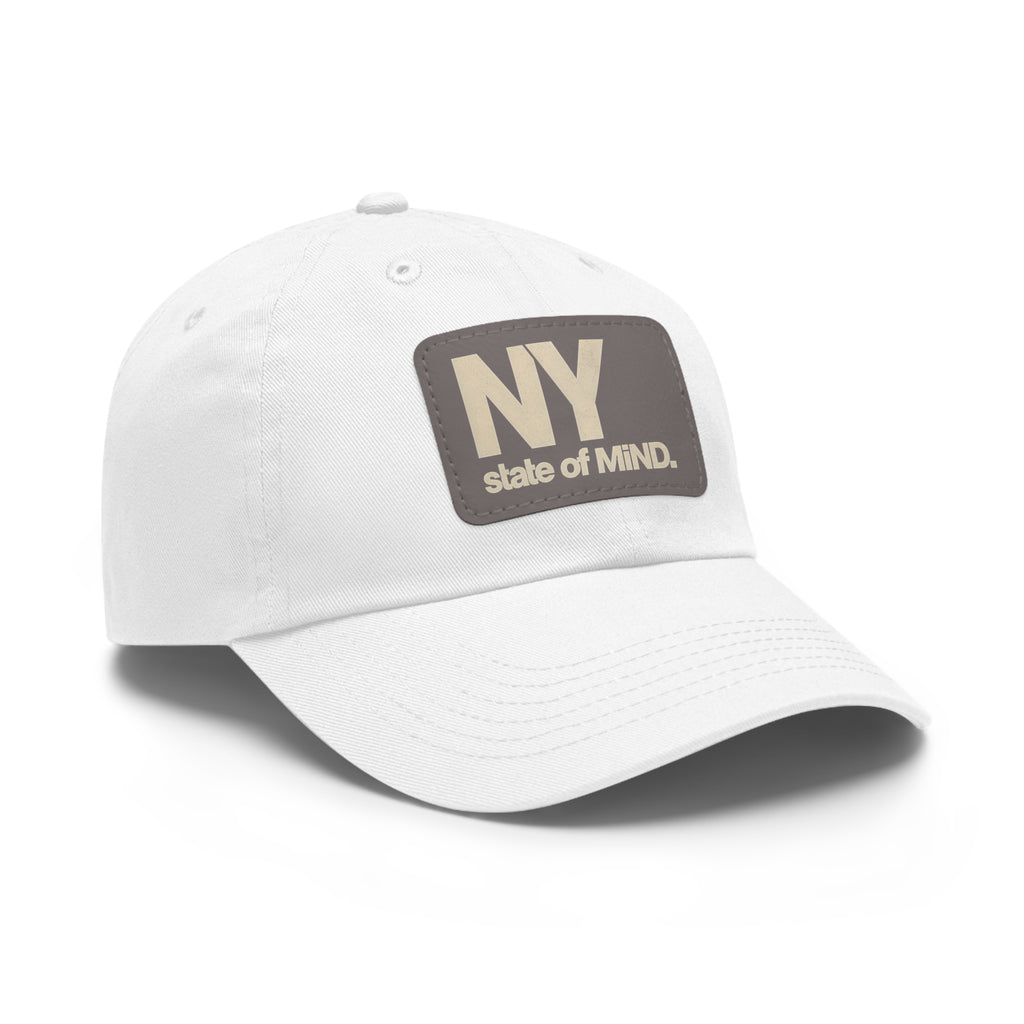 NY State of Mind Leather Patch Dad Hat — Vintage City Baseball Cap