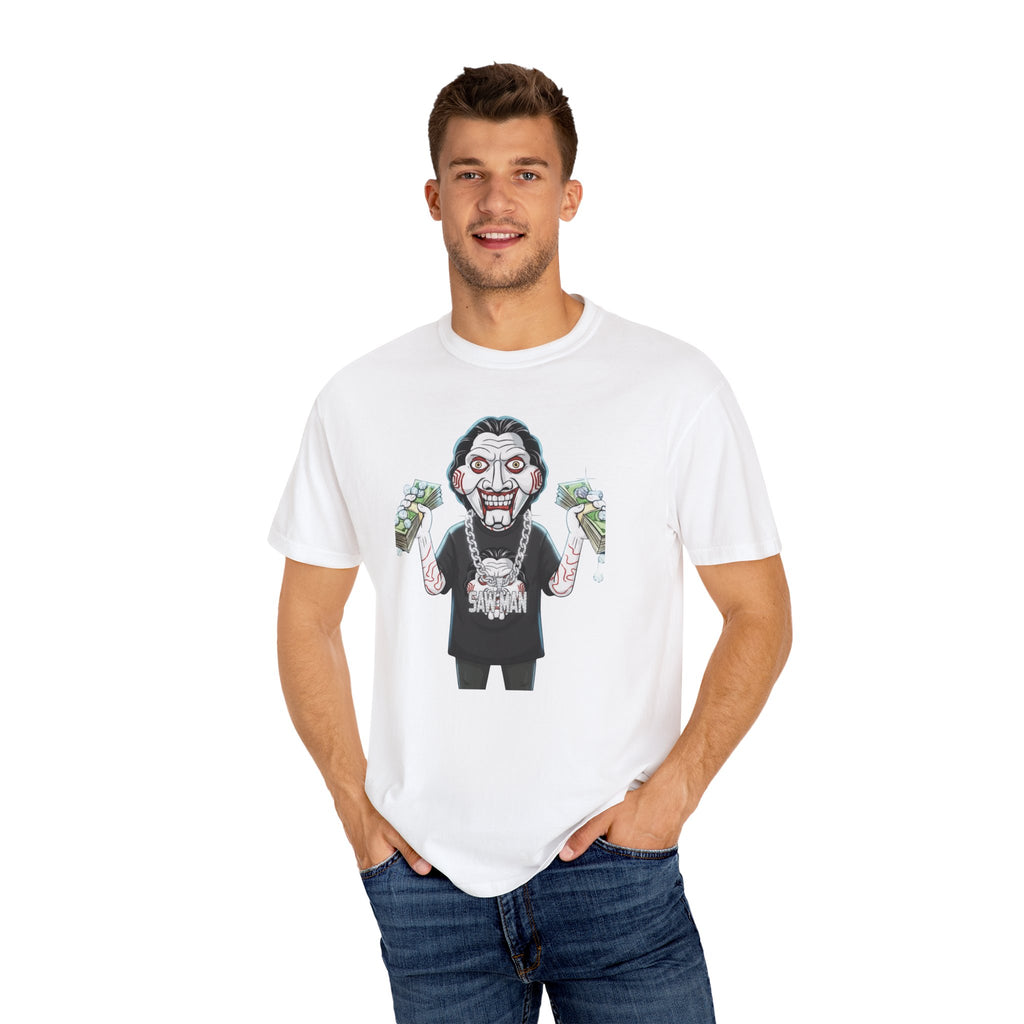 Halloween Jigsaw Unisex T-shirt with Scary Hip Hop Grillz Diamonds Money Design