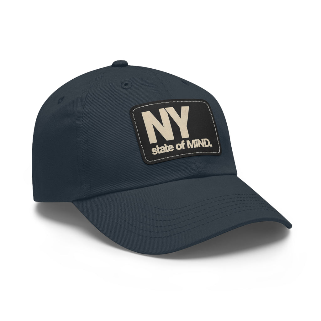 NY State of Mind Leather Patch Dad Hat — Vintage City Baseball Cap