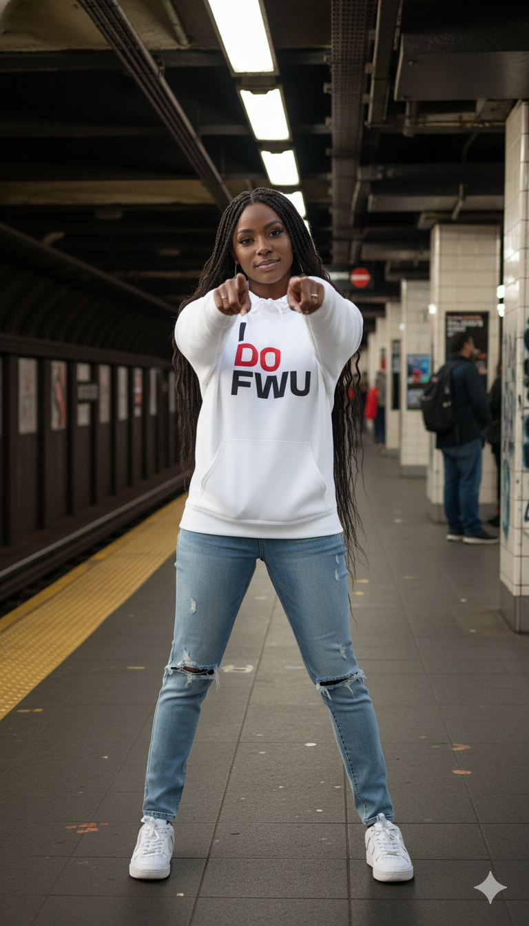 I Do FWU Unisex Hooded Sweatshirt - Statement Hoodie with Dollar Bag Design