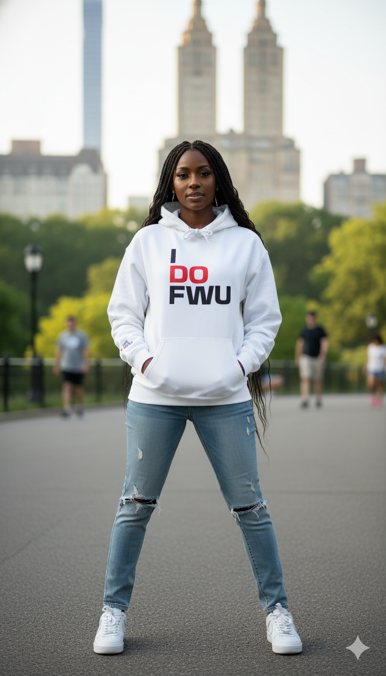 I Do FWU Unisex Hooded Sweatshirt - Statement Hoodie with Dollar Bag Design