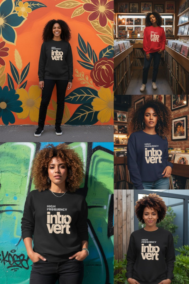 High Frequency Introvert Crenewck Sweatshirt