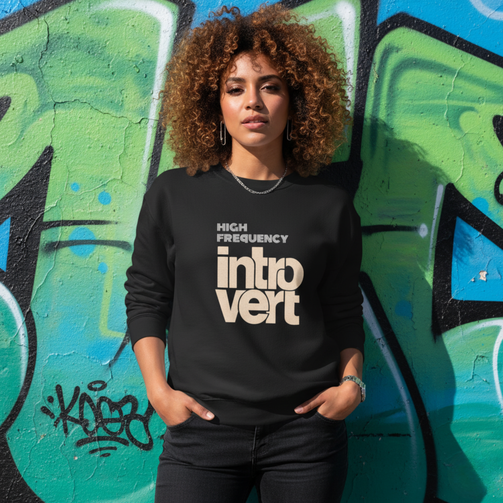 High Frequency Introvert Crenewck Sweatshirt