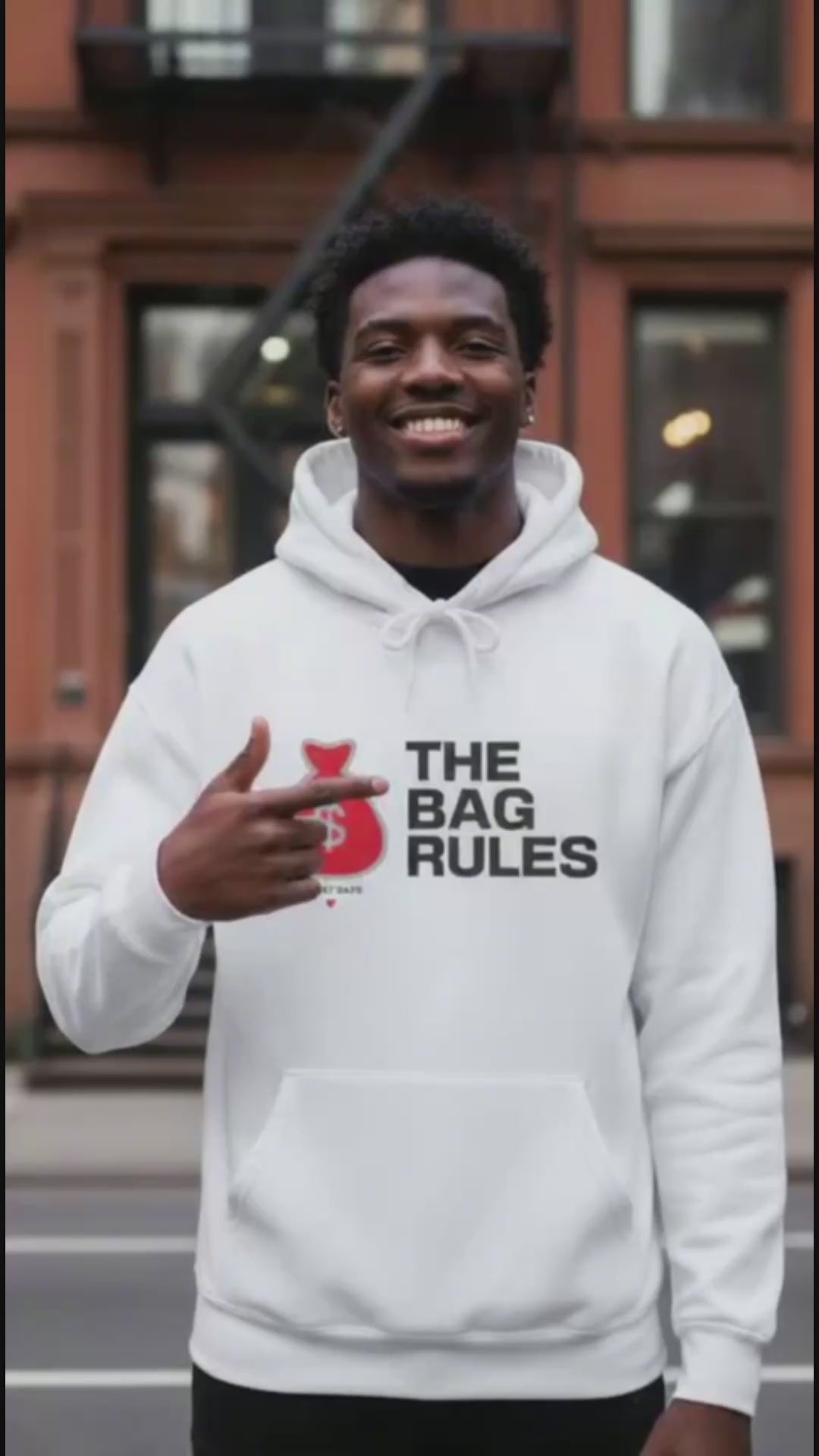 Hoodie - The Bag Rules | Motivational Streetwear & Hustle Mindset Clothing for Entrepreneurs