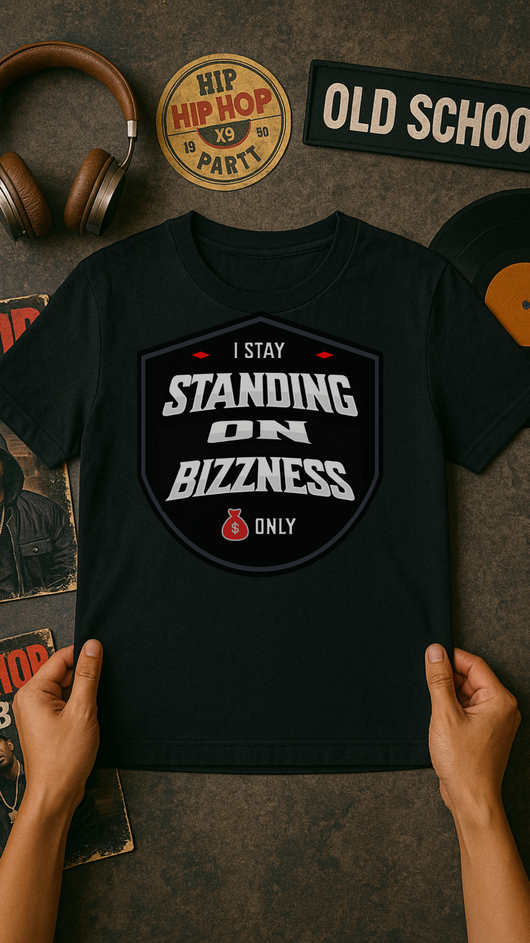 Standing on Bizzness Shirt – Hustle Graphic Tee – Entrepreneur Streetwear – Motivational T-Shirt – Urban Fashion – Money Mindset Shirt