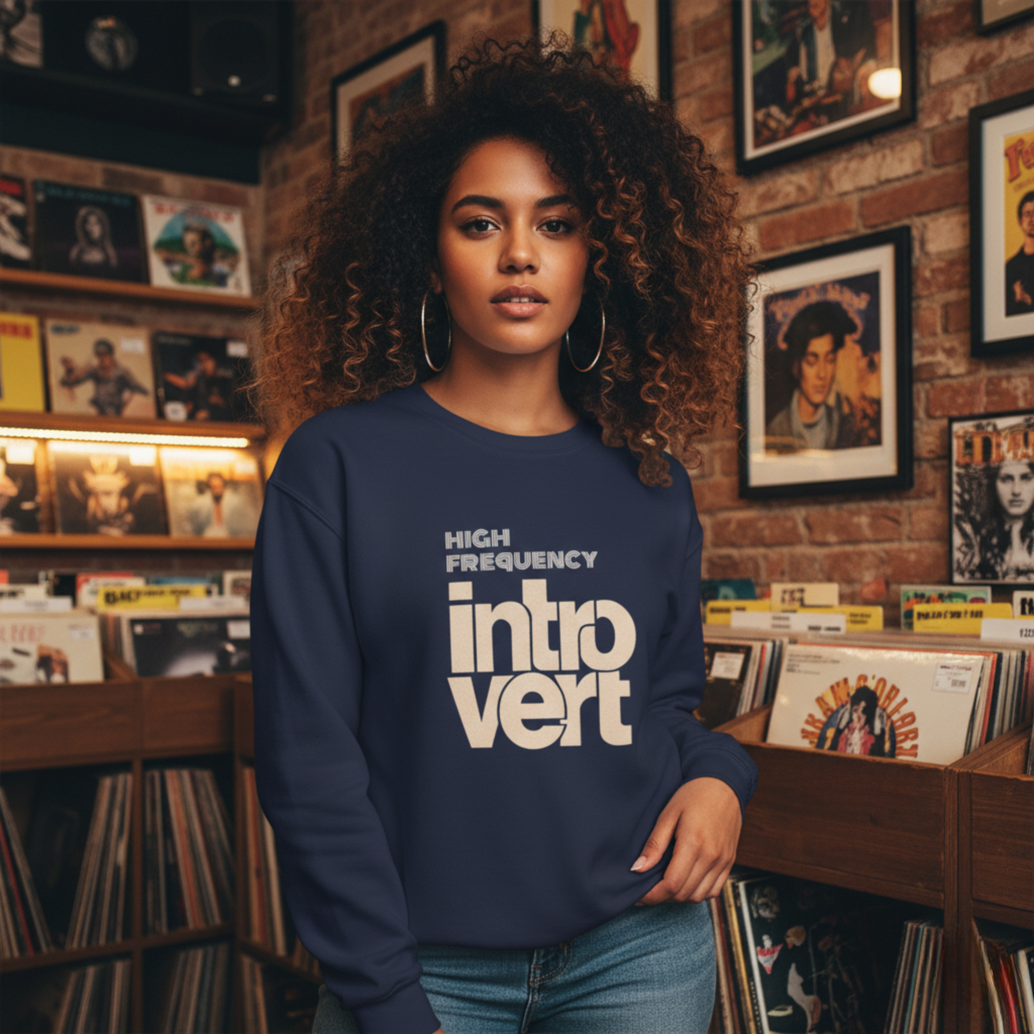 High Frequency Introvert Crenewck Sweatshirt